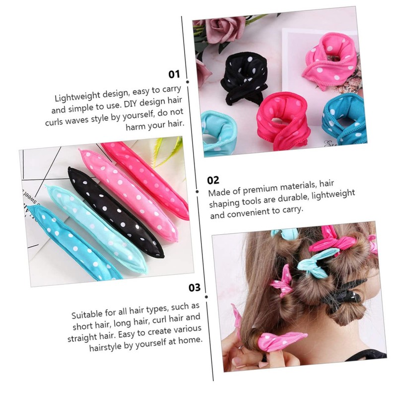 Baluue 6pcs Sponge Hair Rollers Curlers for Easy Styling Hair