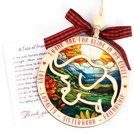 Elephant Ornament with Story Card, Elephant Ornaments for Sisterhood, Elephants Gifts for Women, Friendship Gift for Women Friends, Bestie Gift, Birthday Gifts for Women