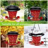 Solar Bird Feeders for Outside Hanging Metal Wild Bird Feeder