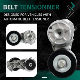 90K-38189A Serpentine Drive Belt Tensioner Idler Pulley Kit,for Ford Grand Marquis Crown Victoria,for Lincoln Town Car,for Mercury Grand Marquis 4.6L 2000 2001 2002,Belt Tensioner 38189 36100 6PK2310