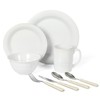 Martha Stewart 32 Piece Stoneware Dinnerware and Flatware Combo Set