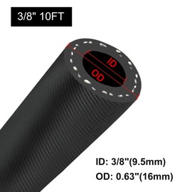 TunePro 3/8" Fuel Line, Push Lock Fuel Hose NBR Rubber for Automotive Fuel Systems Engines 10FT 435PSI EN854-1TE