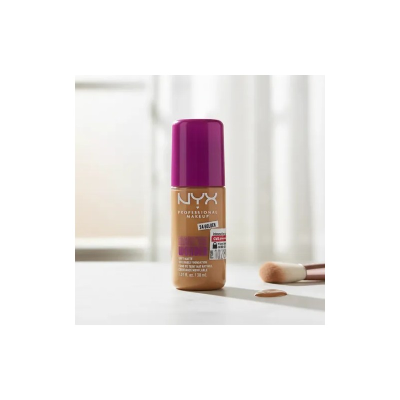 Base Líquida Nyx Make 'em Wonder, Acabado Natural 24 Golden