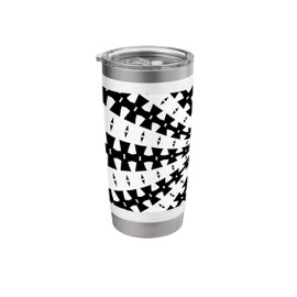 Starlight Beam With Dovetail Pattern Black On White Stainless Steel Insulated Tumbler