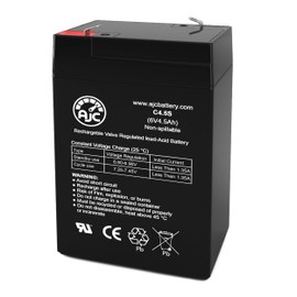 AJC Battery Compatible with Chloride CEL 6V 4.5Ah Emergency Light Battery