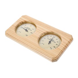SEWACC Sauna Temperature and Humidity Meter Sauna Temperature Gauge Hygrometer Wood Sauna Thermometer Humidity Gauge Indoor Steam Sauna Accessories Sauna Hygrothermograph Copper