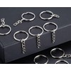 ZoloAJay 50Sets 1 inch Keychain Rings Silver Split Round Key
