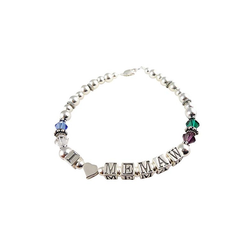I Heart Memaw Bracelet, Customize with Personalization