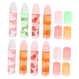 SAFIGLE 8Pcs Fruit Flavored Lip Balm Transparent Colorless Moisturizing Lip Gloss Premium Lip Smoother for Healthy Lips for Winter Hydration