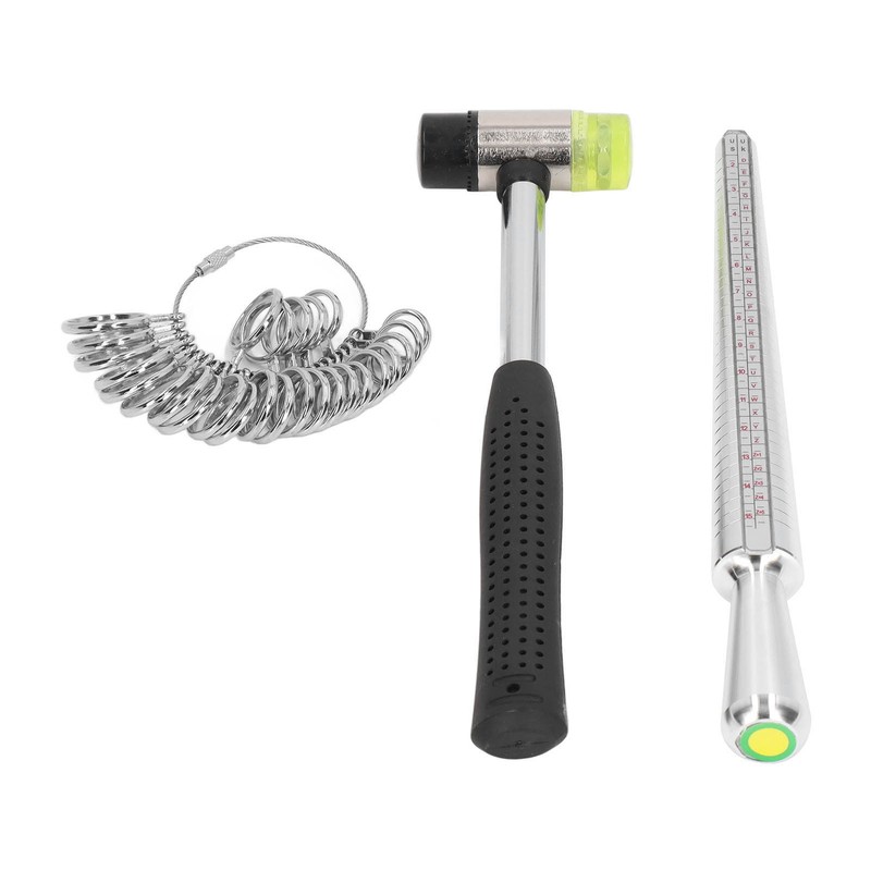 Ring Sizer Measuring Tool Mandrel Gauge Jewelry Hammer Measurement Maker