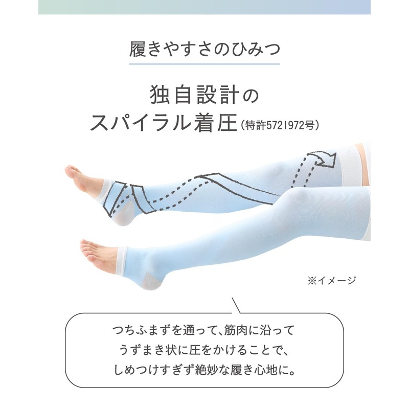 Okamoto Women's Socks Supplement, For Sleeping, Long Strains, Promotes Circulation