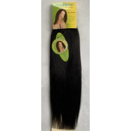 Charming Collection Human Blended Hair for Braiding, 18-19" Long Yaki Perm Hair in Black Color!
