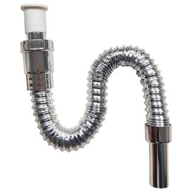ZLYY Min18 inch-Max33 inch Anti-Odor Expandable Flexible Universal Sink Drain Pipe (silver)