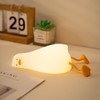 HAPPYBAG Cute Lying Flat Duck Night Light,Voice Control Fun Duck