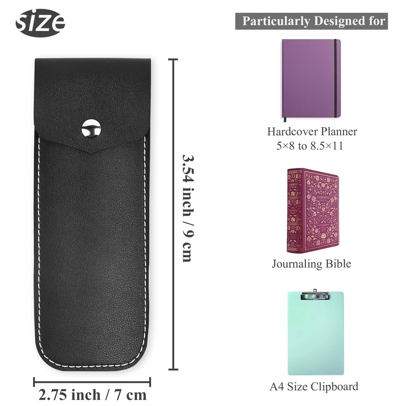 Czzmy Pen Holder Notebook, Pen Holder with Adjustable Elastic Band,