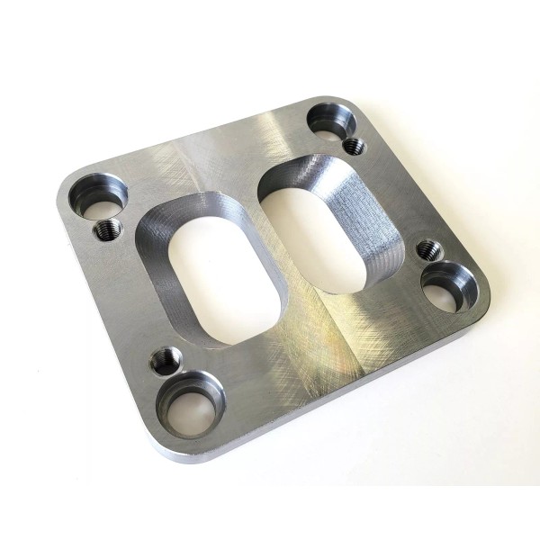 Cummins T3 to T4 Reversed Counter-bored Divided Turbo Flange Adapter