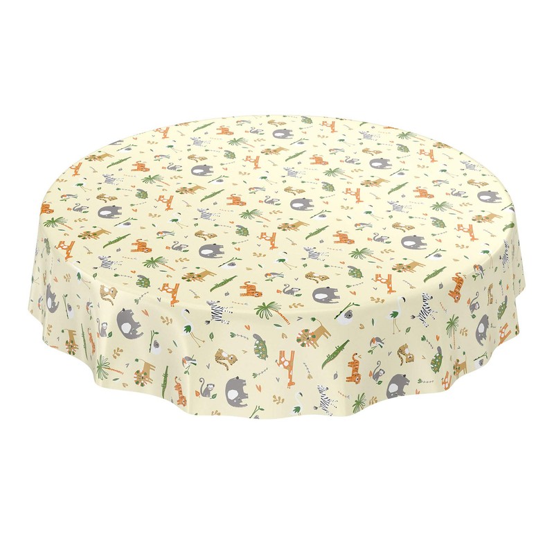 ANRO Tablecloth, Oilcloth, Wipeable Waxed Table Cover, Washable Tablecloth