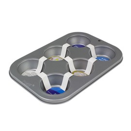 PME Carbon Steel Non-Stick 6 Cup Muffin Pan