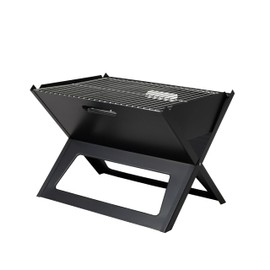 Fire Sense 60508 Notebook BBQ Grill 3.5mm Cooking Bars Instant Foldable & Easy Portability For Outdoor Barbecues Camping Traveling Picnics Garden Beach Party - Black