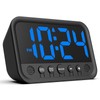 Small LED Digital Clock for Bedroom, Loud Alarm Clock for