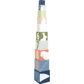Small Foot Arctic 12441 Stacking Cube Motor Skills Toy for Stacking with Polar Animal Motifs, for Children from 12 Months
