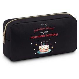 70th Birthday Gifts for Women Cosmetic Bags Turning 70 Gift 70th Birthday Decorations for Women Mom Grandma Sister Friend Teacher Christmas Travel Pouch for Women 70 Year Old Birthday Gift