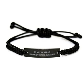 Do not be afraid for I am with you Isaiah 43 5 Bracelet, Religious Bracelet
