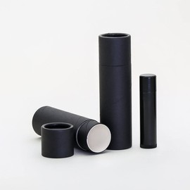 1.5 OZ Black Kraft Paperboard Cosmetic/Lotion/Lip Balm/Deodorant Tubes (12)