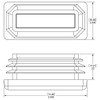 2" x 3" Rectangle Tubing End Caps, Tubing Post End
