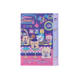 Sun-Star Stationery S2175622 Chiikawa Goods, Clear File, A4 Size, 5 Pockets, Dinner