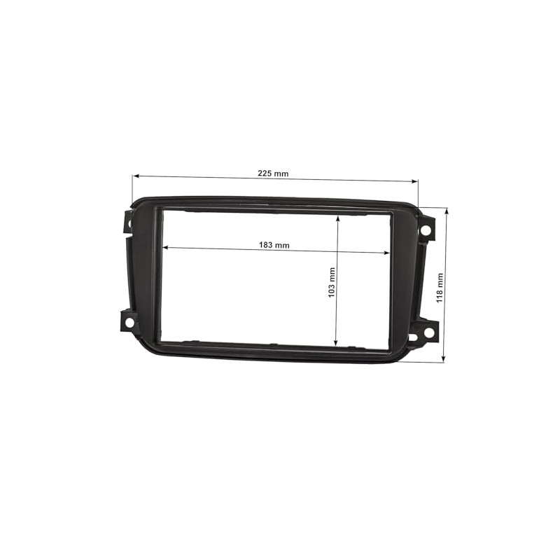 tomzz Audio 2451-040 Double DIN Radio Faceplate Compatible with Smart