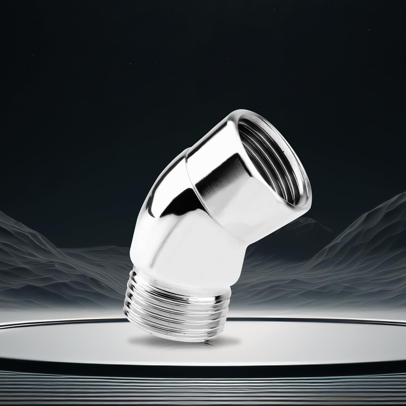 Shower Head Elbow Adapter, 135 Degree Solid Copper Spray Head