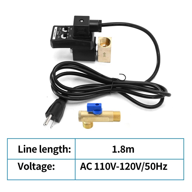 DUZFOREI AC 110V-120V/50Hz Electronic Drain Valve Tank Drain Valve, Split,