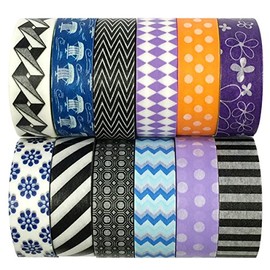 Allydrew Washi Decorative Masking Tapes (Set of 12)