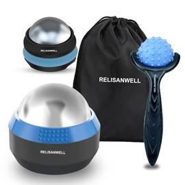 Fitness Cryosphere Cold Massage Roller - Myofascial Muscles Release - Rapid Workout Recovery - Cryotherapy, Heat Therapy & Aromatherapy Manual Massager Roller Ball, Deep Tissue Massage