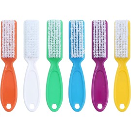 Triko Set 6 Piezas Cepillo de Uñas con Mango Ergonómico, Limpiador de Manos y Pies en Colores Surtidos, Cerdas de Alta Calidad para Manicura, Higiene Personal y Uso Multiusos en el Hogar