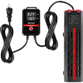 Aquarium Heater 300W/500W/800W/1200W, Submersible Fish Tank Heater with Digital LED Controller and Intelligent Leaving Water Automatically Stop Heating System, for Freshwater and Saltwater (1200W)