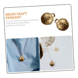 Operitacx 2Pcs Retro Brass Bell Pendant DIY Ornaments for Keychains Vintage Craft Decorative Bells Unique Family and Friends for DIY Projects and Creative Decor