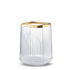 Organizador de brochas de maquillaje para cambiador, acrílico transparente, para almacenamiento de contenedores con 3 colores disponibles, soporte para lápices, vasos cosméticos para oficina, computadora, baño y encimera