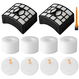 Vacuum Filters Kit Replacement for Shark DuoClean Rotator Lift-Away Speed Zero-M Upright Vacuum NV600, NV601, NV611, NV770, NV771, UV700, Replacement Parts XFF600 XHF600, Holdclean 4 Foam & Felt Filters and 2 Post-Motor Filter