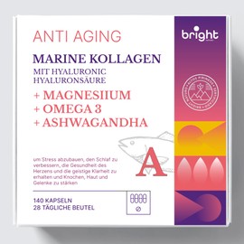 Kraftvolles Supplement aus Ashwagandha, Magnesium, Omega-3 und Meereskollagen – Umfassendes Wohlbefinden und Muskelregeneration 28 Tägliche Sachets