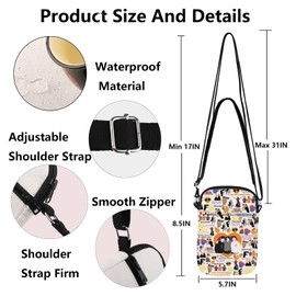 G2TUP Channel Videos Crossbody Bag Triplet Brothers Fans Gifts Team Orange Purple Blue Gifts Videos Maker Shoulder Bag (colbyjack CA)