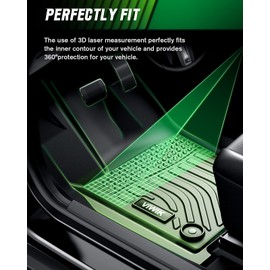 VIWIK Car Floor Mats for Honda CRV 2023 2024, Automotive All Weather Car Mats for 2023 2024 CR-V TPE Rubber Floor Liners Front & Rear Non-Slip Odorless