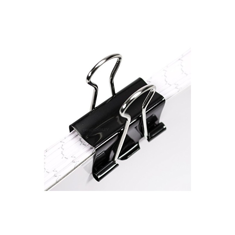 [100 Pack] 32mm Black Foldback Clips Office Paper Binding Bulldog
