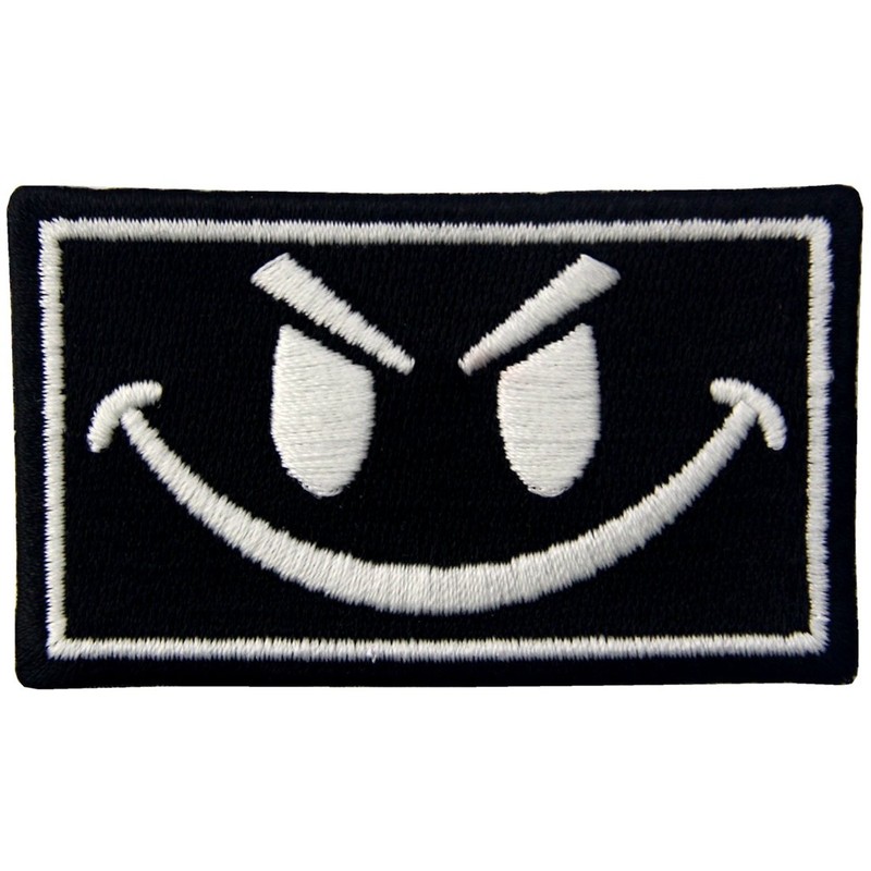 Evil Smile Face Glow in the Dark Iron/Sew on Embroidered
