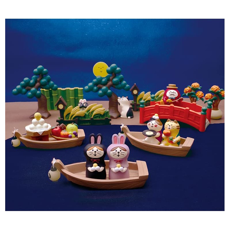 Decore Corporation ZTM-86535M Full Moon Kerikeri Cat Miniature Miscellaneous Goods