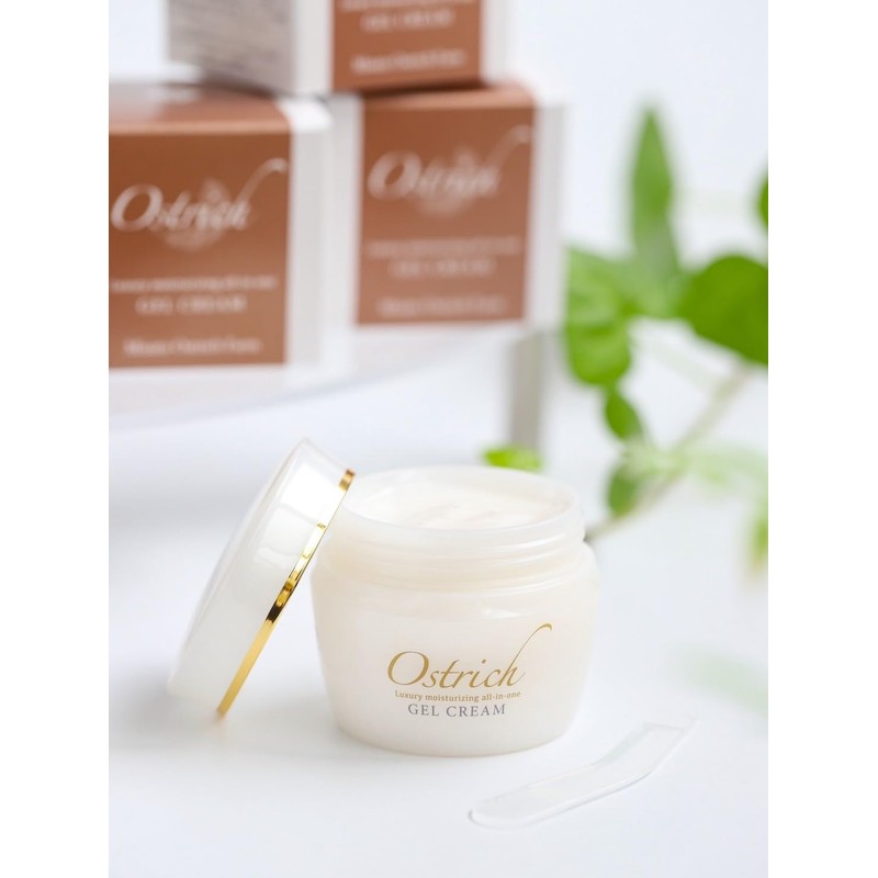 Ostrich Gel Cream, 1.8 oz (50 g), Fragrance-free, Additive-Free, Made