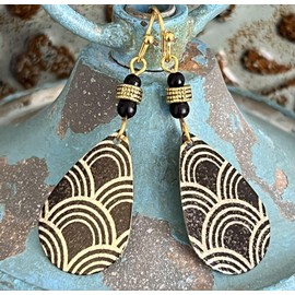 black gold Glittery Teardrop Earrings. Jewelry Earrings for Women #3298FE662