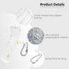 Homaisson 15 M/50 Ft Braided Polypropylene Line with Spring Hook