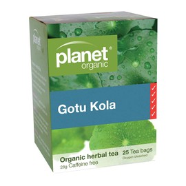 Planet Organic Gotu Kola Organic Herbal Tea Bags, 25 Teabags